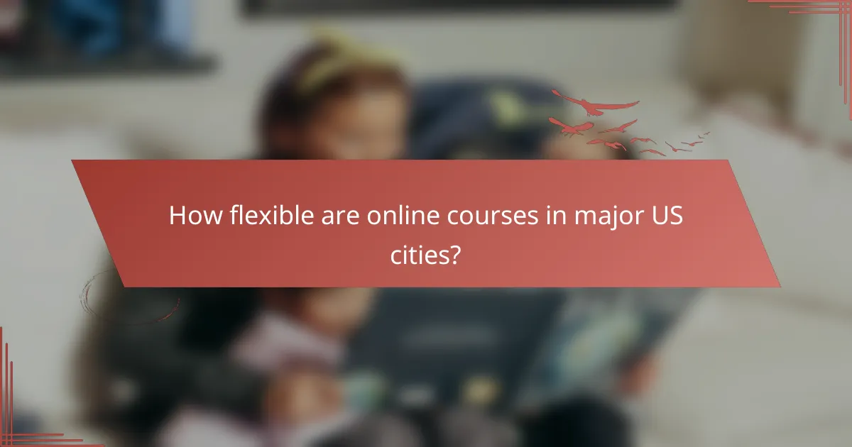 How flexible are online courses in major US cities?
