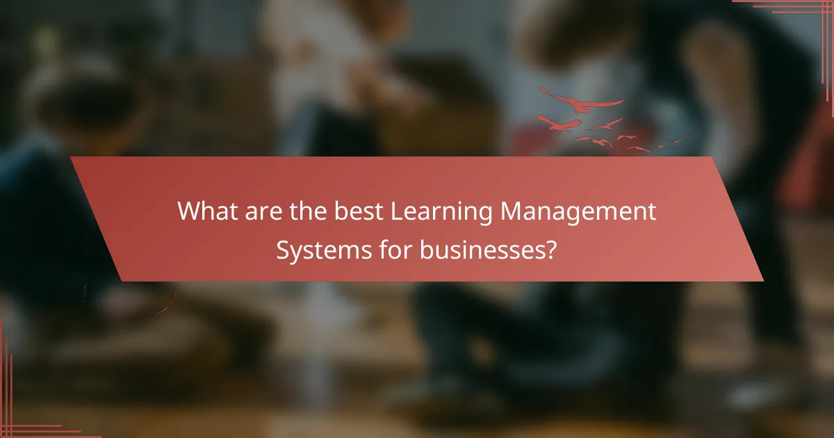 What are the best Learning Management Systems for businesses?