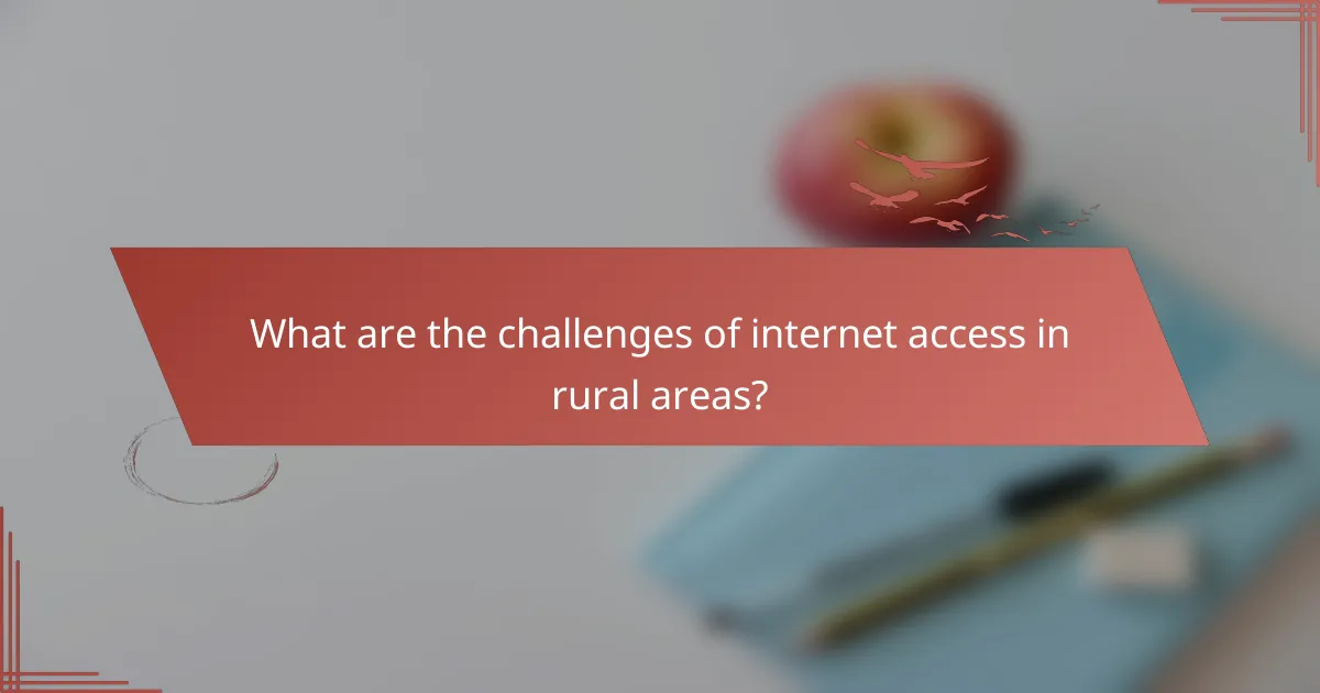 What are the challenges of internet access in rural areas?