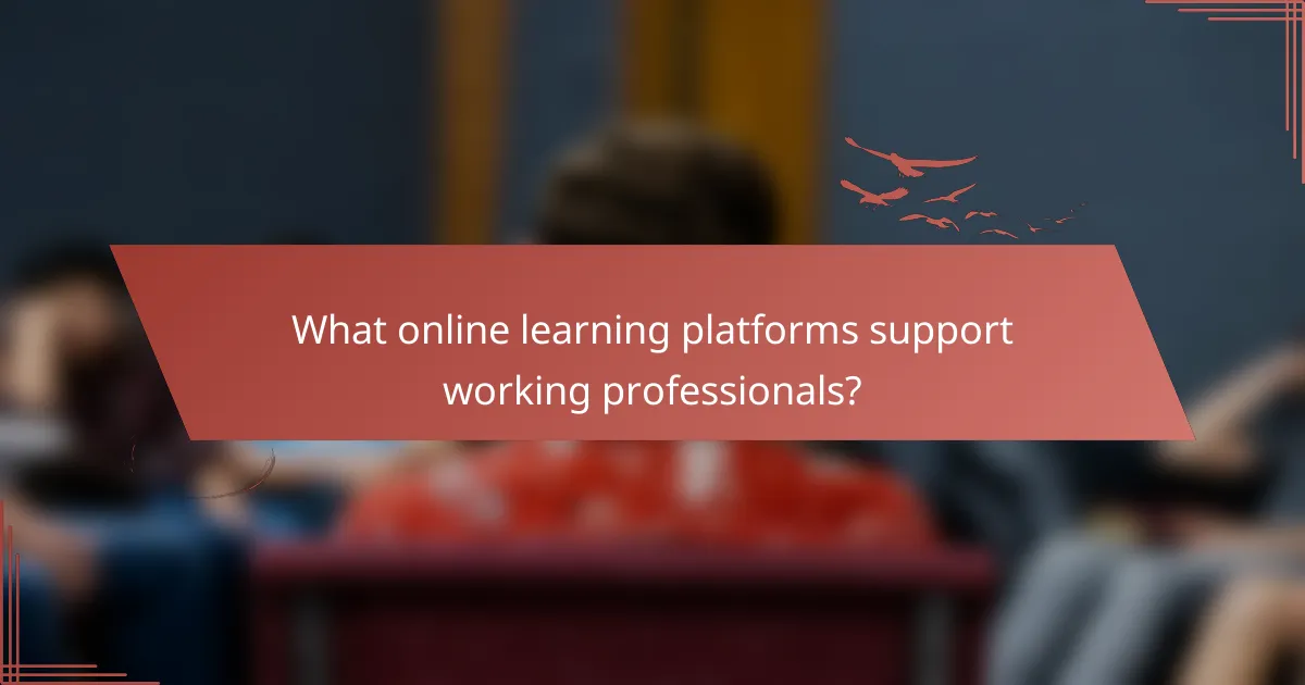 What online learning platforms support working professionals?